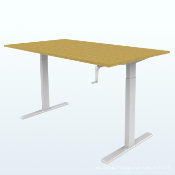 Computer Table Single Motor Height Adjustable Standing Desk Hand Crank Table Sit To Stand Desk